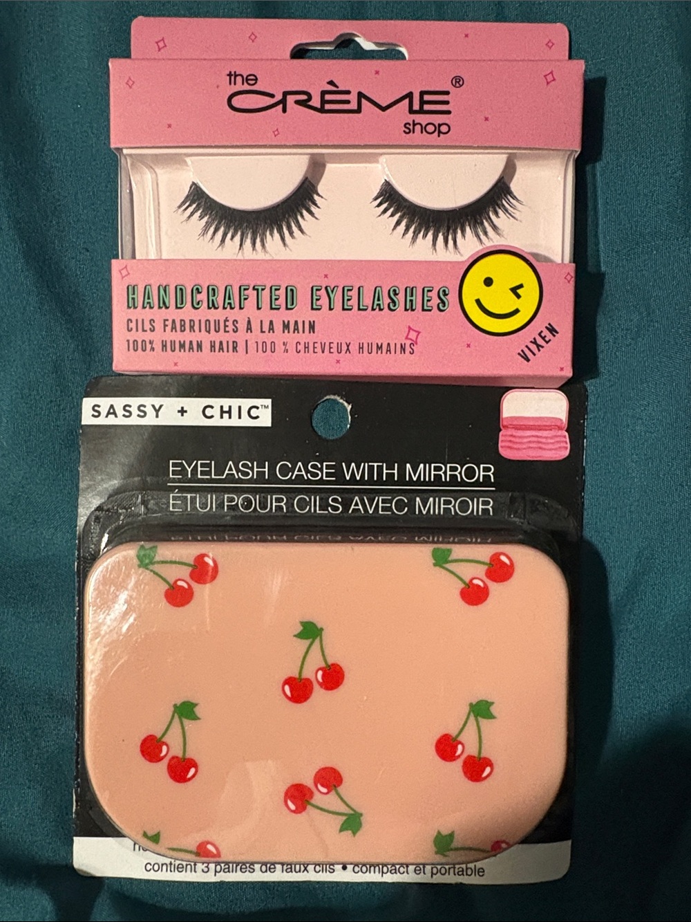 The Crème Shop Handcrafted False Eyelashes in Black -+ Cherry Case